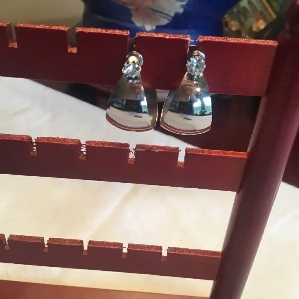 $8 or 3/$15 Silvertone CZ Shiny Hoops